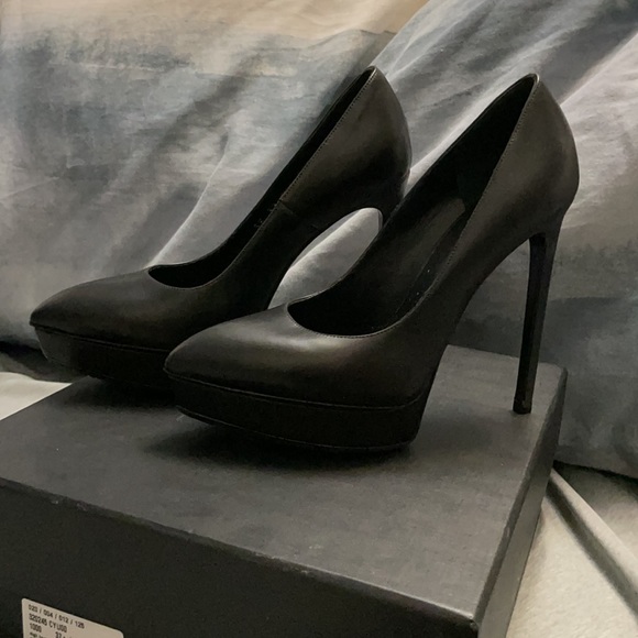 Yves Saint Laurent Janis 105 Pump Seta Calf Nero - Picture 2 of 5